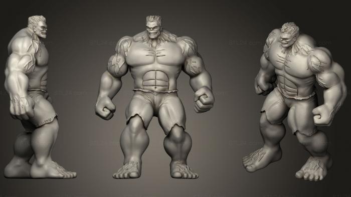 Figurines heroes, monsters and demons (Red Hulk New, STKM_1099) 3D models for cnc
